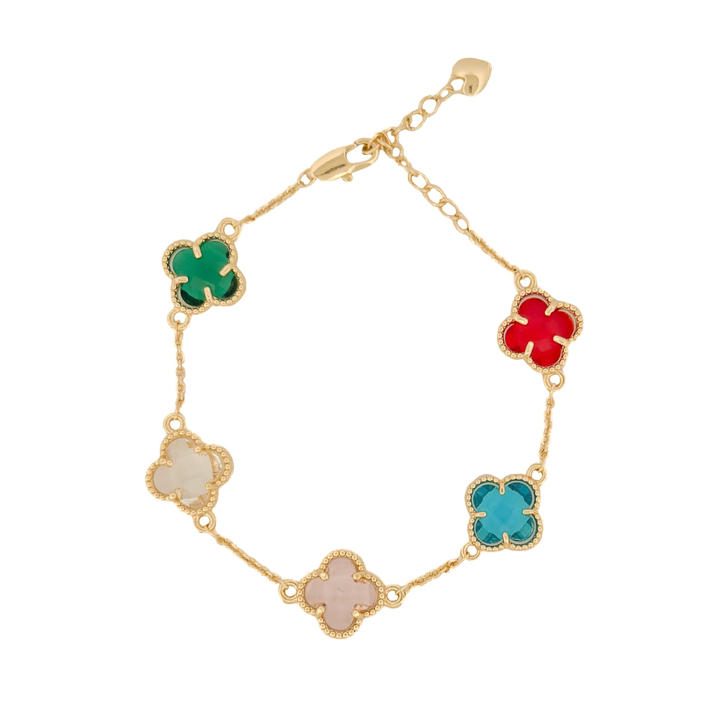 JUEGO ORO LAMINADO TREBOL DE COLORES