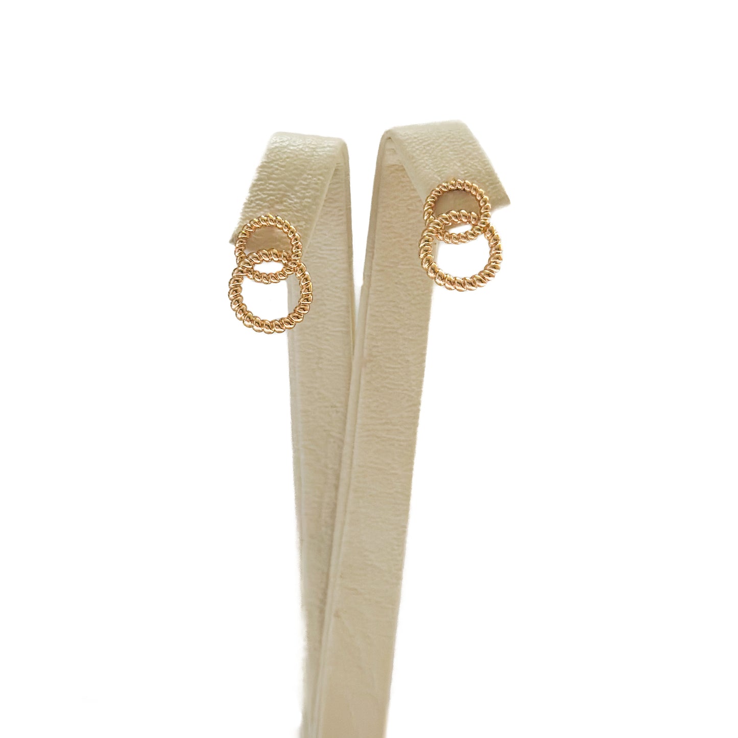 ARETE ORO LAMINADO 18K ARO DOBLE TORZAL