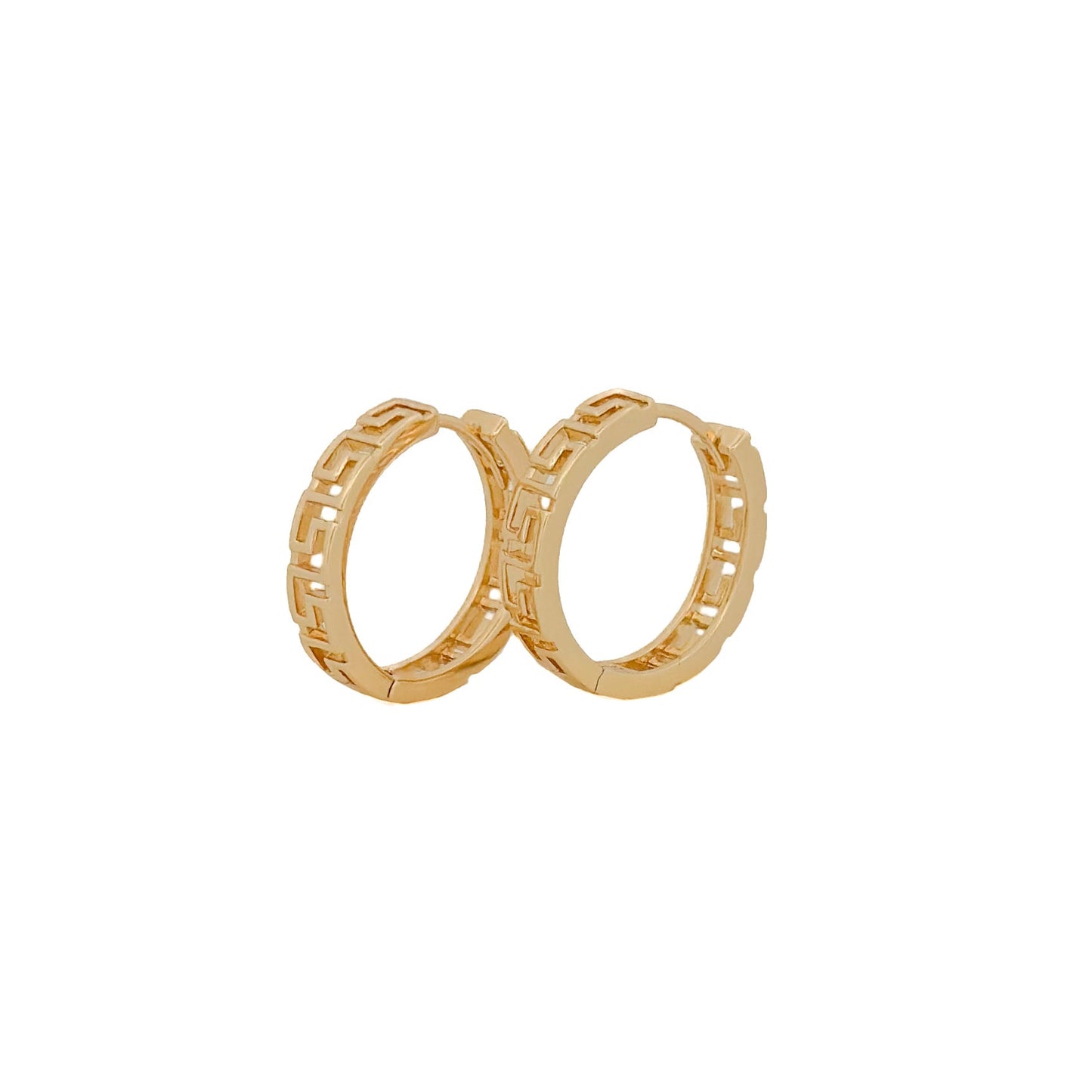 HUGGIE ORO LAMINADO CON GRECAS GRANDE