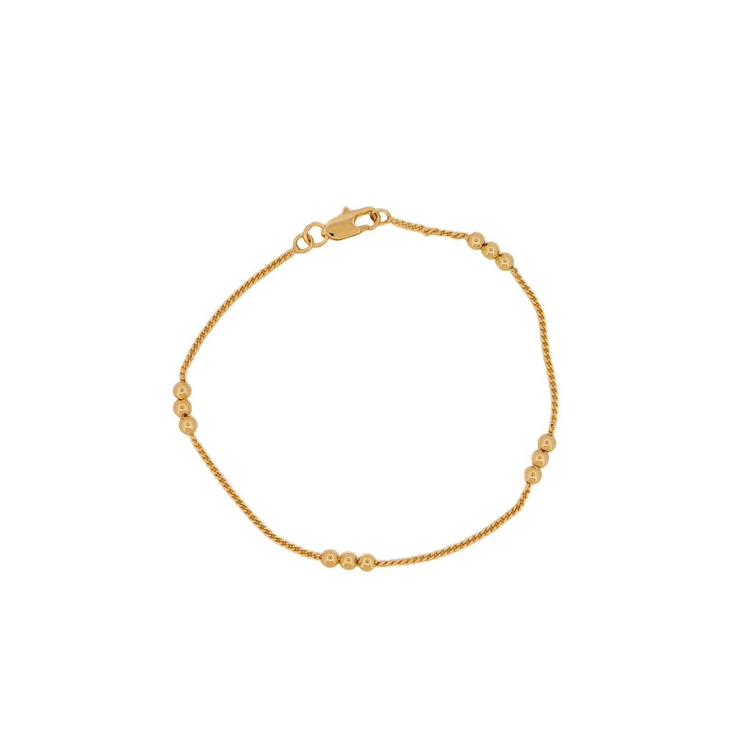 PULSO ORO LAMINADO TRES BALINES