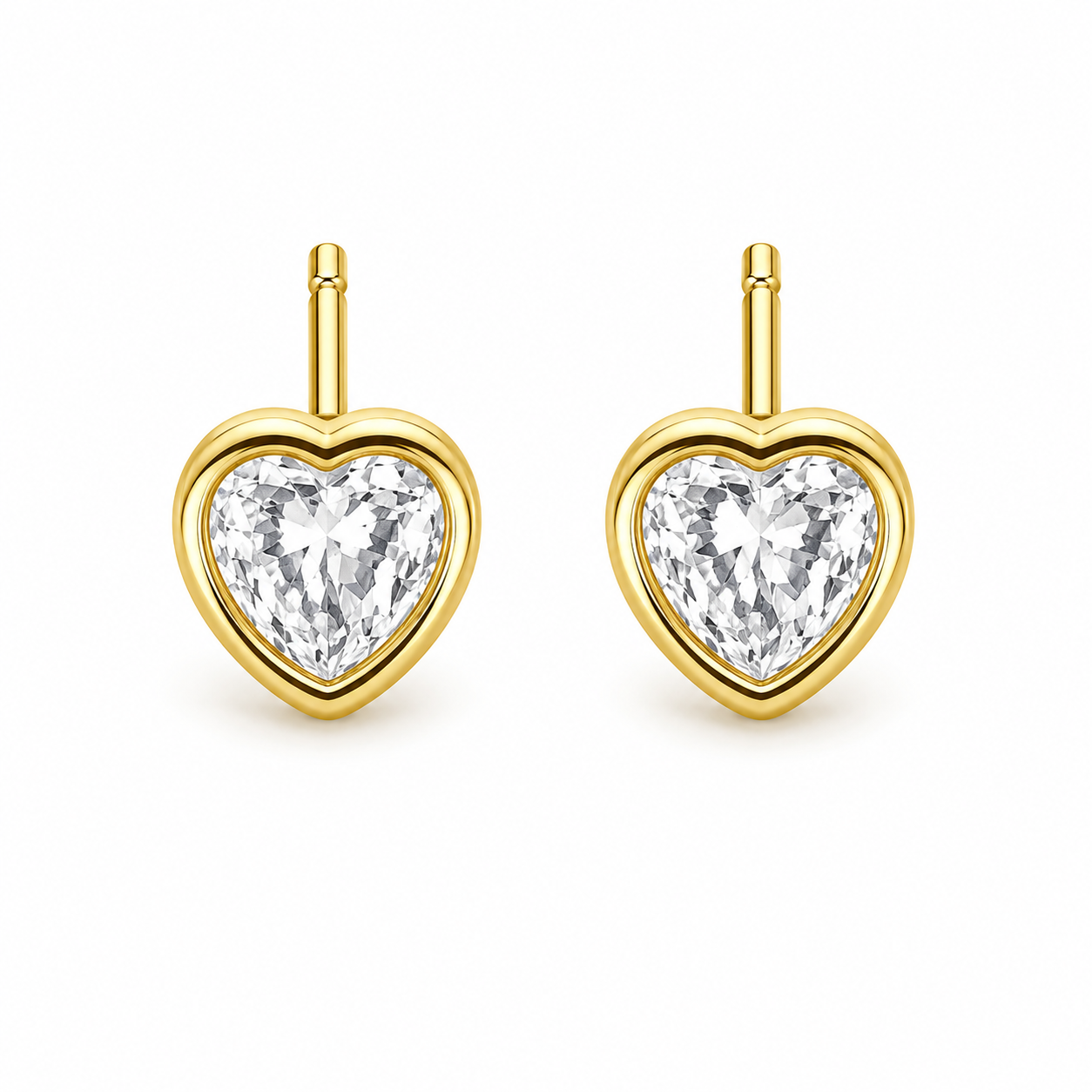 ARETE ORO LAMINADO CORAZÓN BISELADO