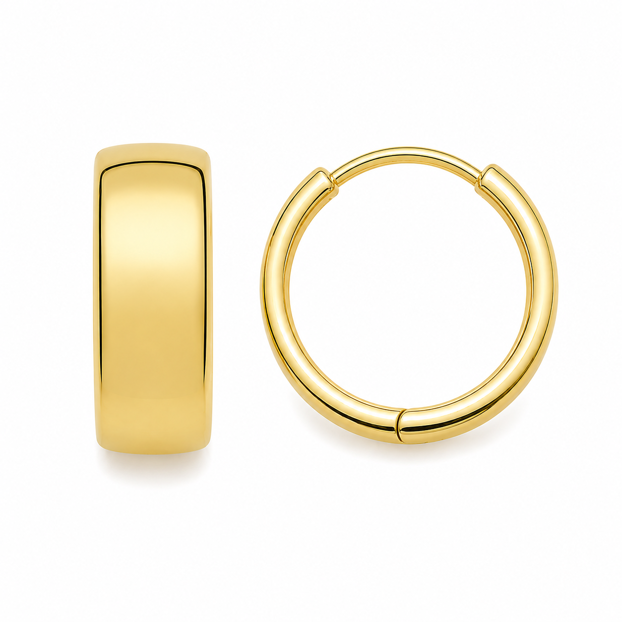 HUGGIE ORO LAMINADO LISO GRANDE