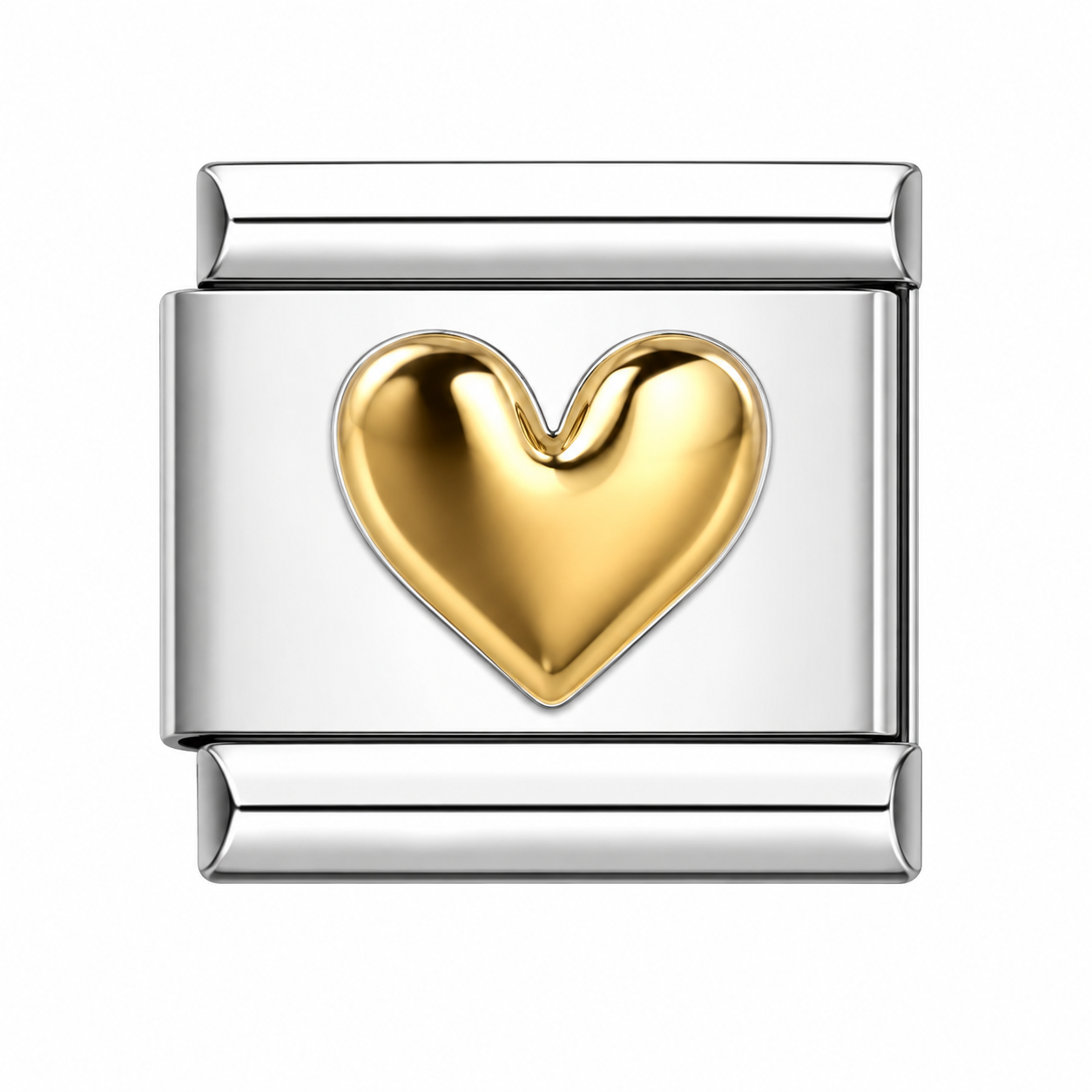CHARM ACERO INOXIDABLE CORAZON DORADO
