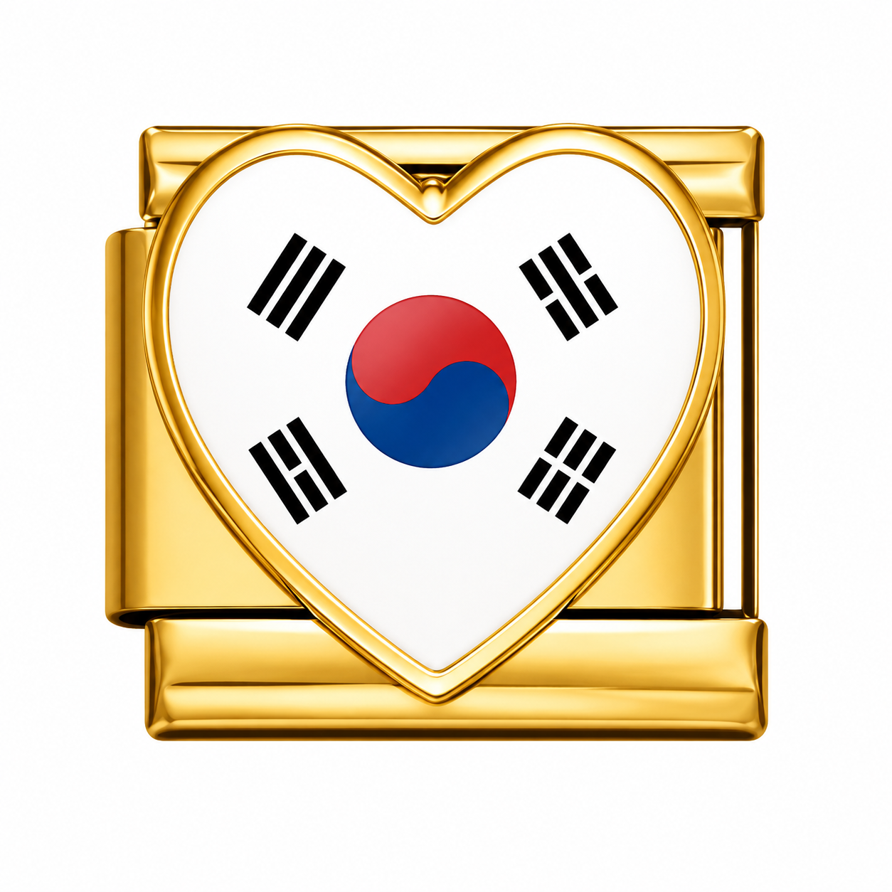 CHARM ACERO INOXIDABLE BANDERA COREA EN CORAZON