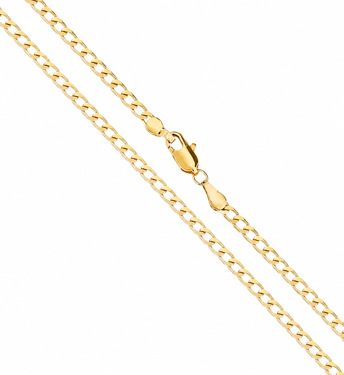 CADENA ORO LAMINADO CUBANO 3.6 MM X 45 CM