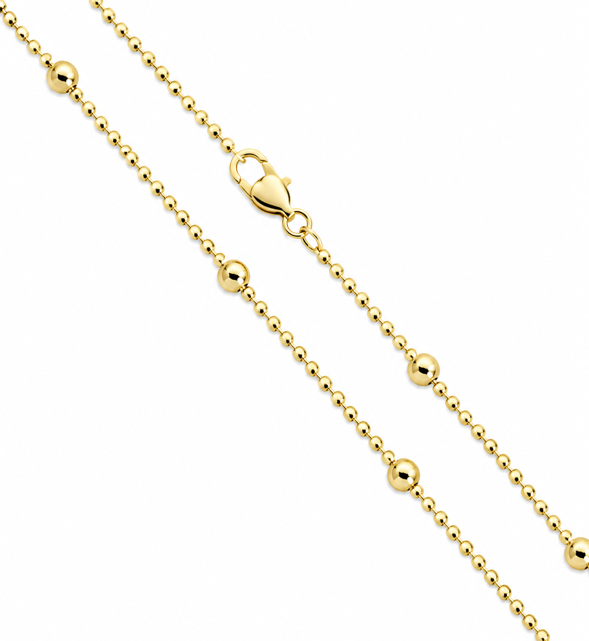 GARGANTILLA ORO LAMINADO ESFERAS 3 MM X 45 CM