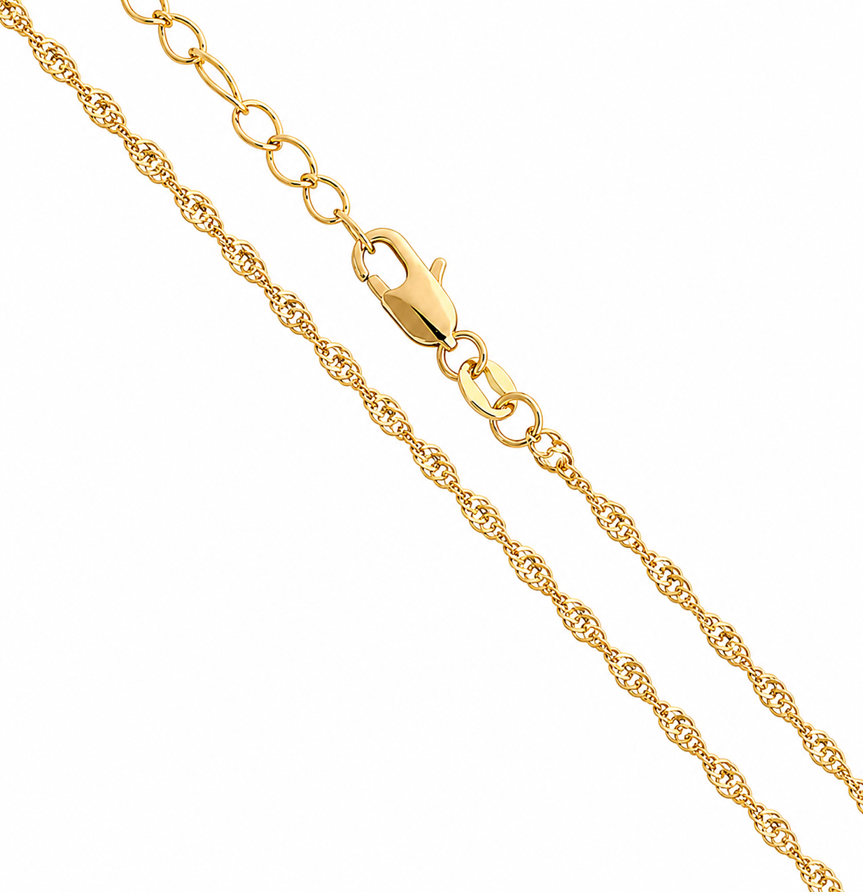 CADENA ORO LAMINADO TORZAL 2 MM X 45 CM