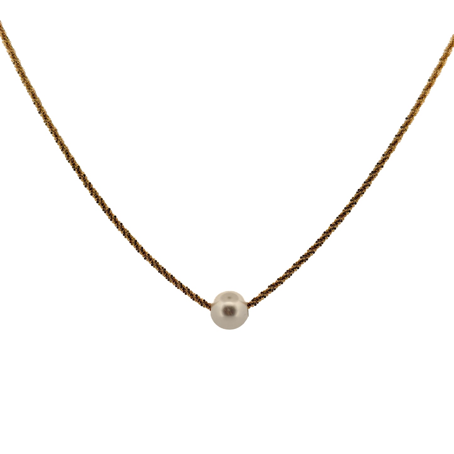 GARGANTILLA ORO LAMINADO TORZAL CON PERLA