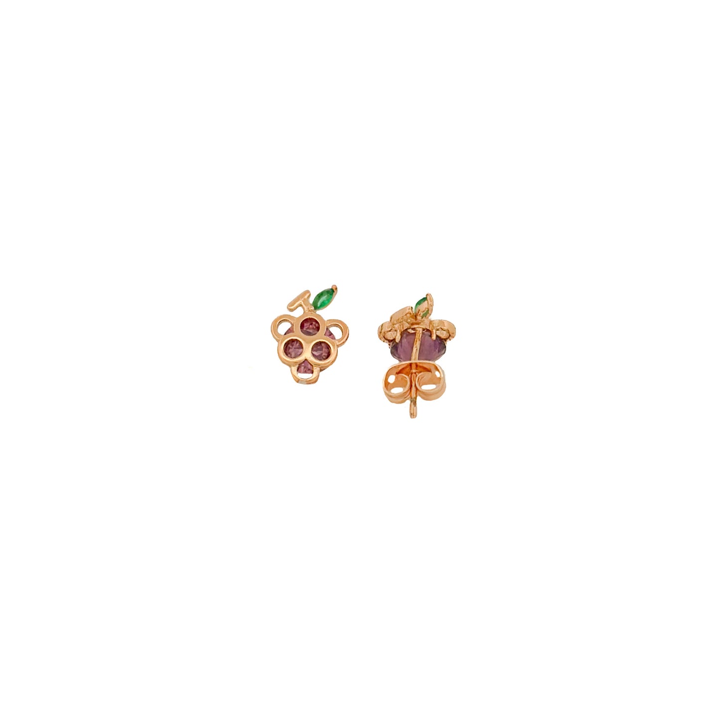 ARETE ORO LAMINADO UVAS 18k