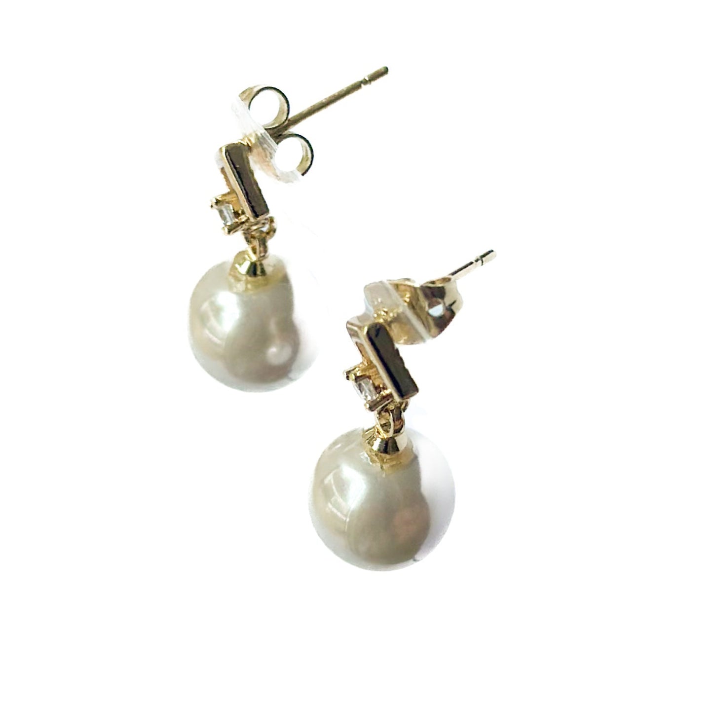 ARETE ORO LAMINADO PIEDRA/PERLA COLGANTE