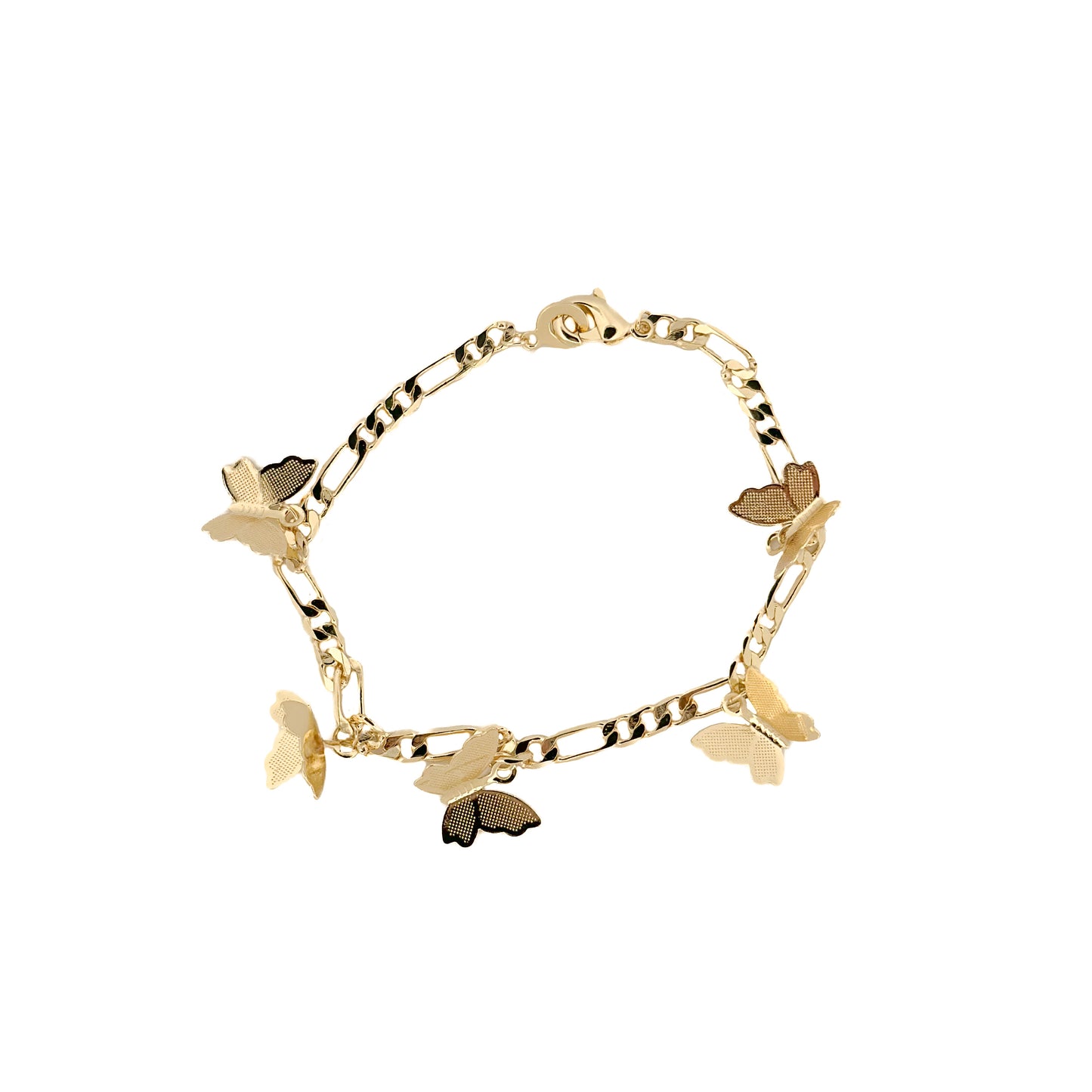 JUEGO ORO LAMINADO CARTIER 3 EN 1 MARIPOSAS COLGANTES