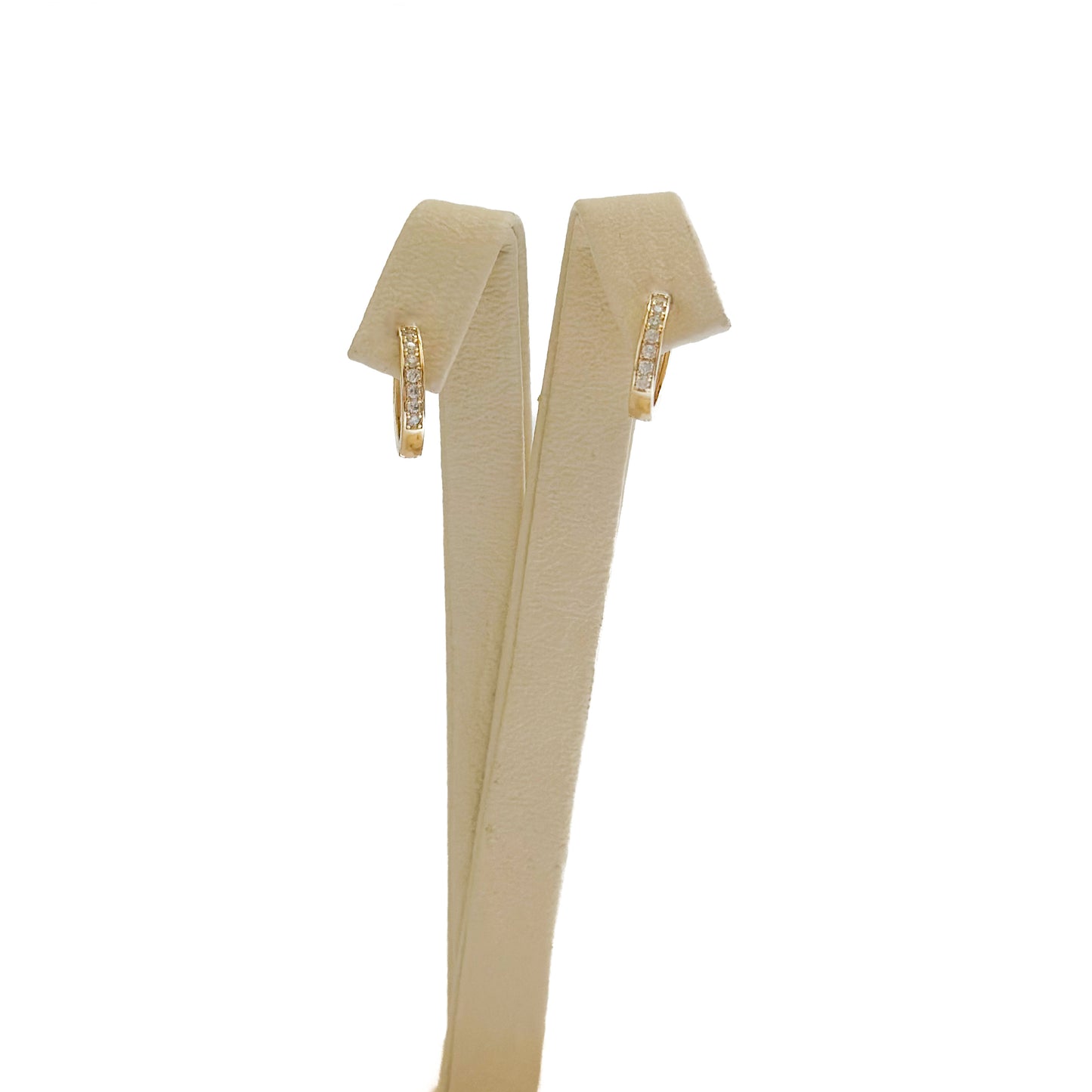 HUGGIES ORO LAMINADO PIEDRA BLANCA