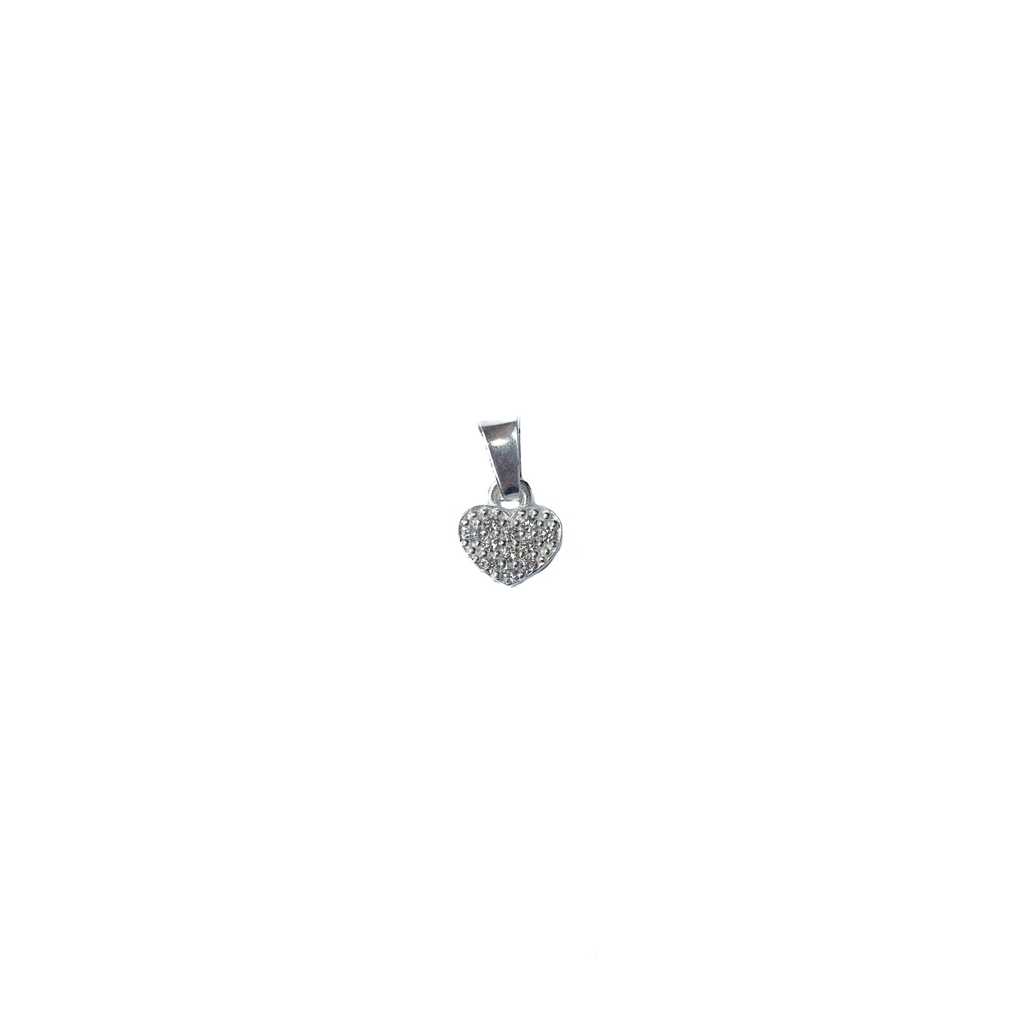 DIJE PLATA .925 CORAZON DIAMANTADO
