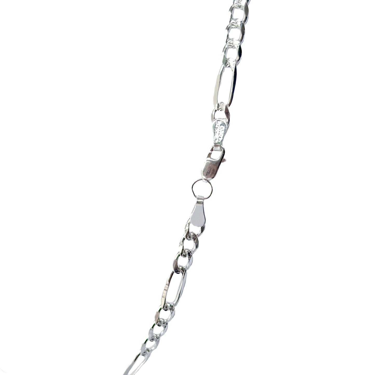 CADENA PLATA .925 CARTIER 3X1 & 5MM CON PAVE