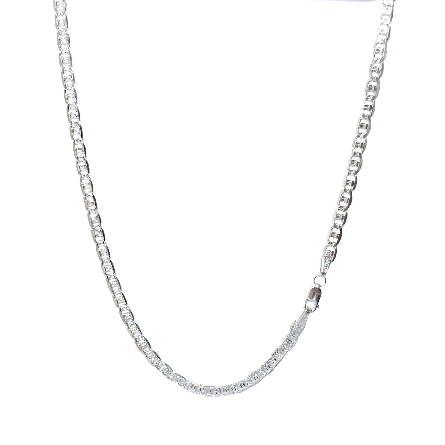 CADENA PLATA .925 GUCCI 4MM & 55CM CON PAVE