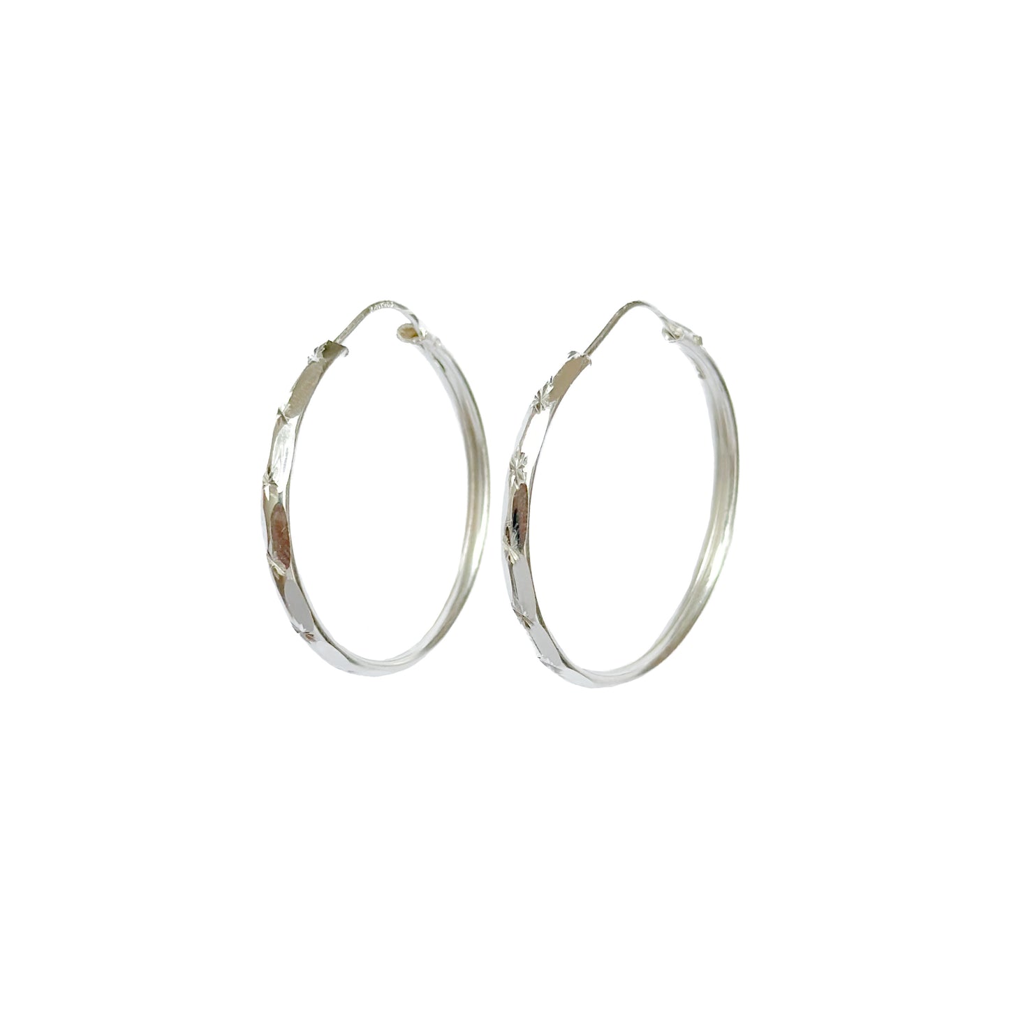ARRACADA PLATA .925 CON DESTELLO 30MM