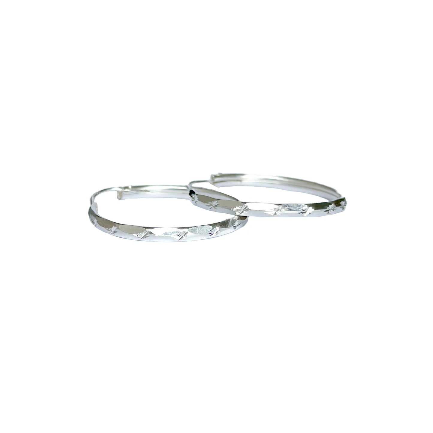 ARRACADA PLATA .925 CON DESTELLO 30MM