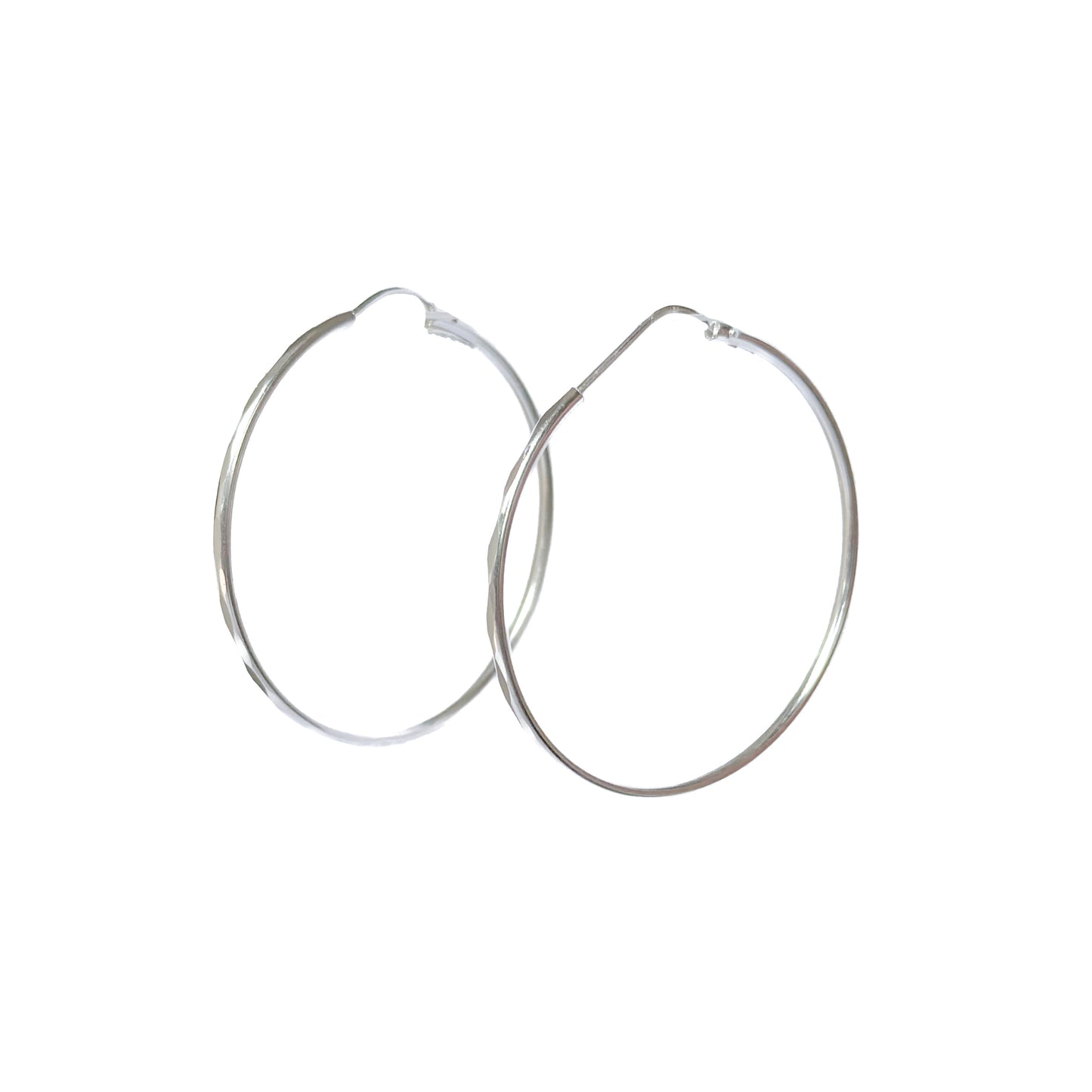 ARRACADA PLATA .925 CON FACETADA 45MM