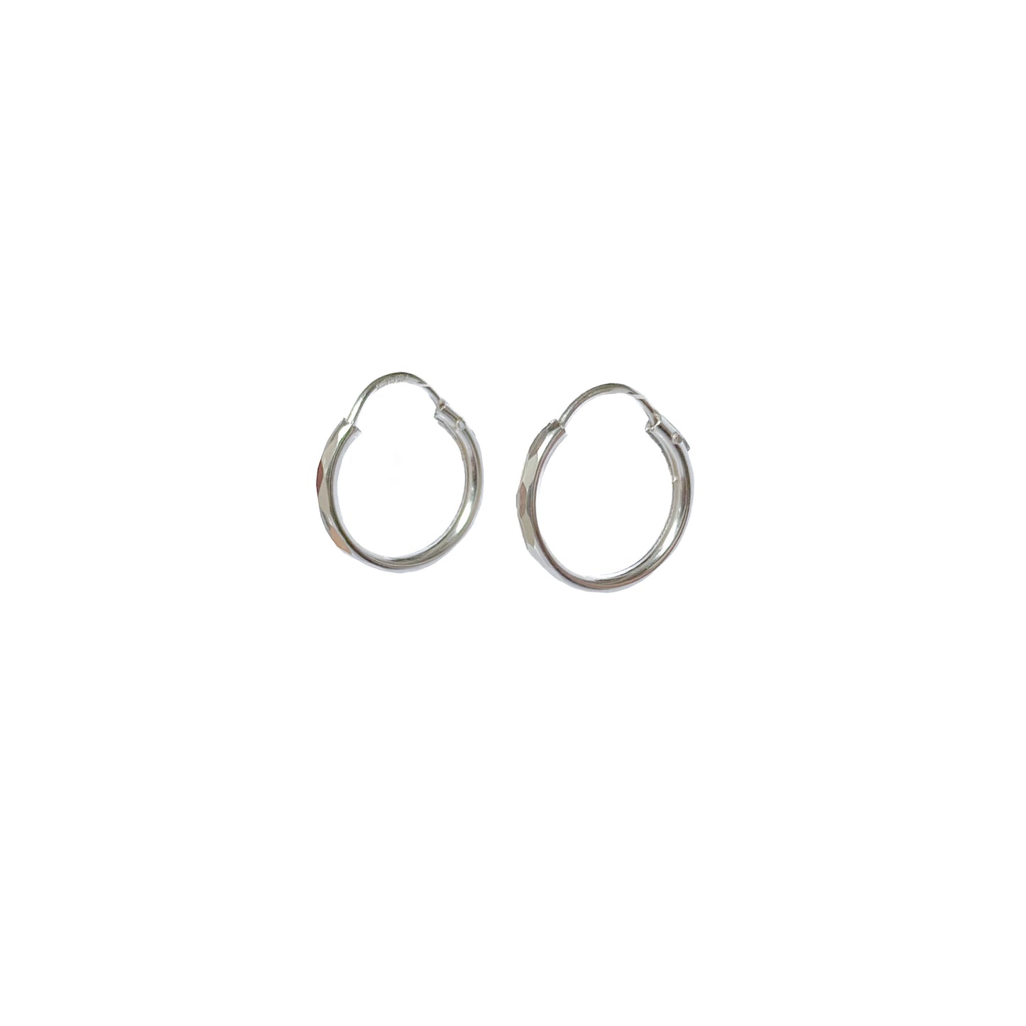 ARRACADA PLATA .925 CON FACETADA 15MM