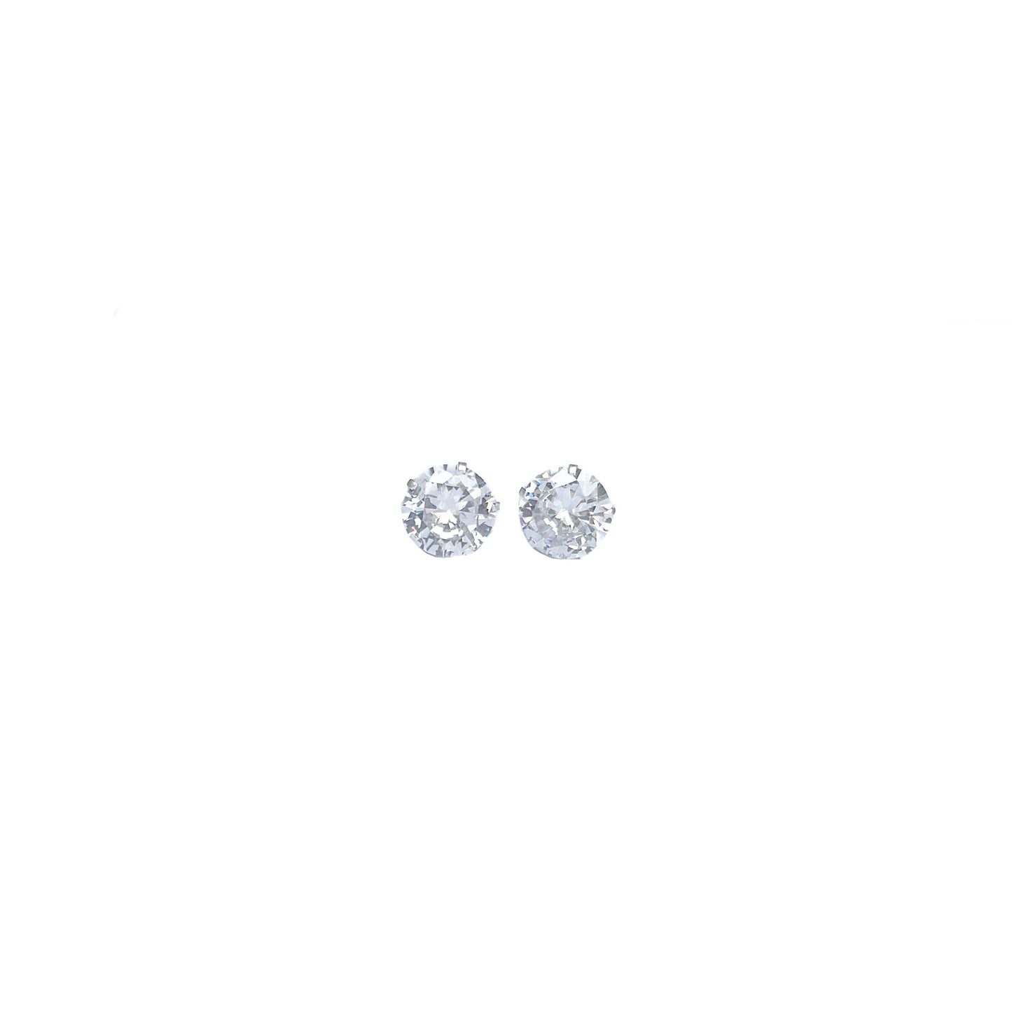 BROQUEL PLATA .925 PIEDRA BLANCA 9MM