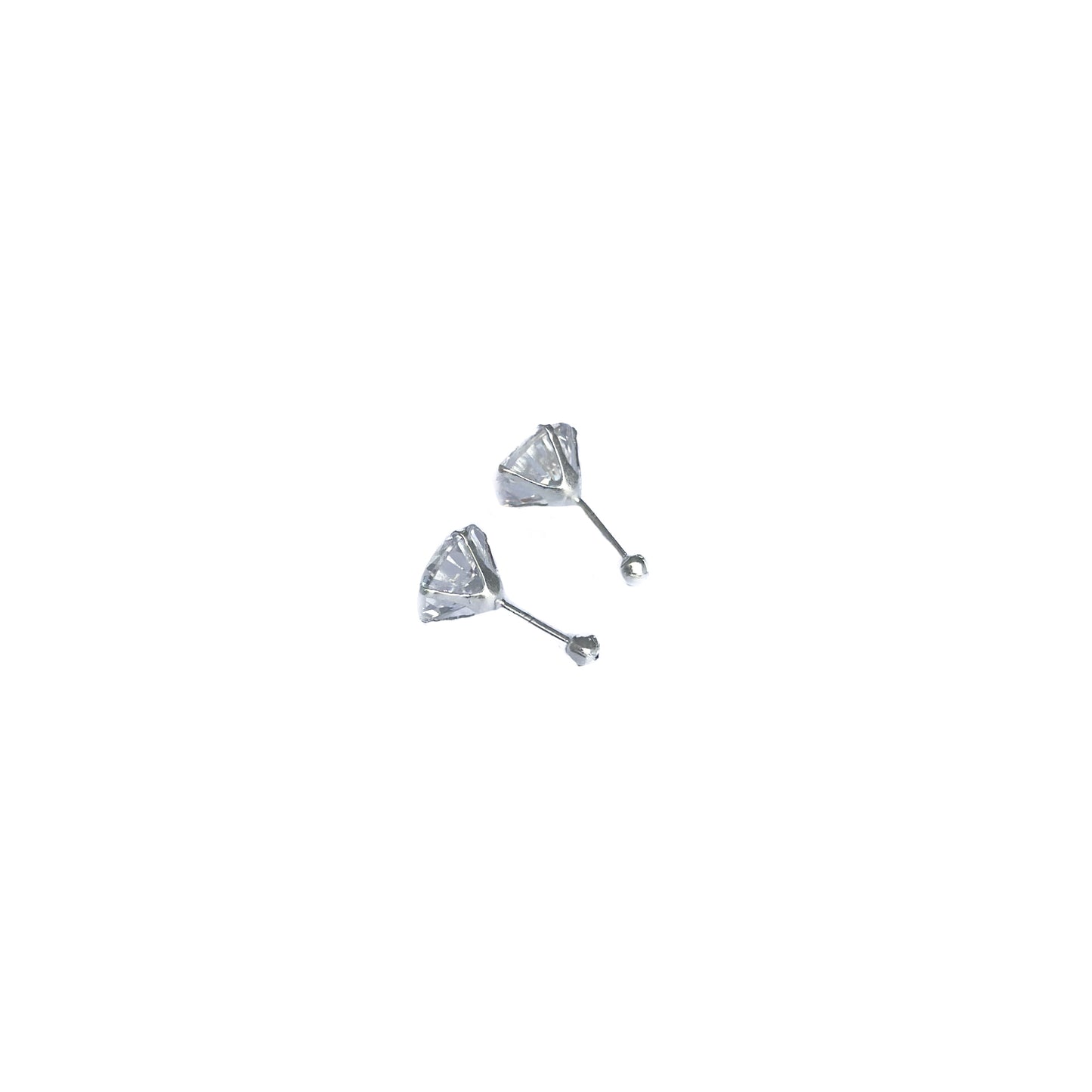 BROQUEL PLATA .925 PIEDRA BLANCA 9MM