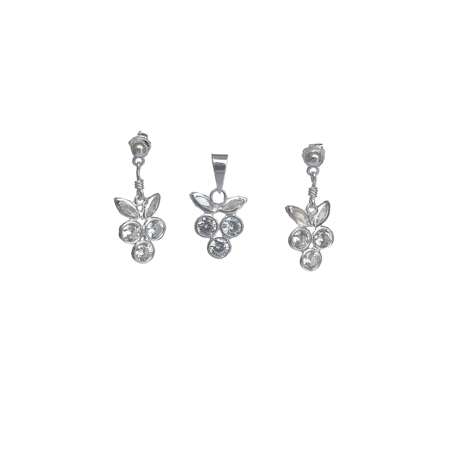 JUEGO PLATA .925 UVAS BLANCA