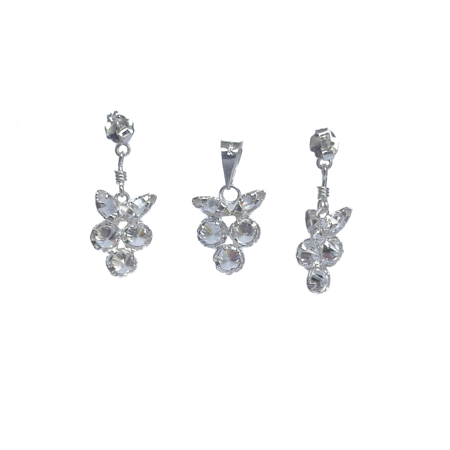 JUEGO PLATA .925 UVAS BLANCA