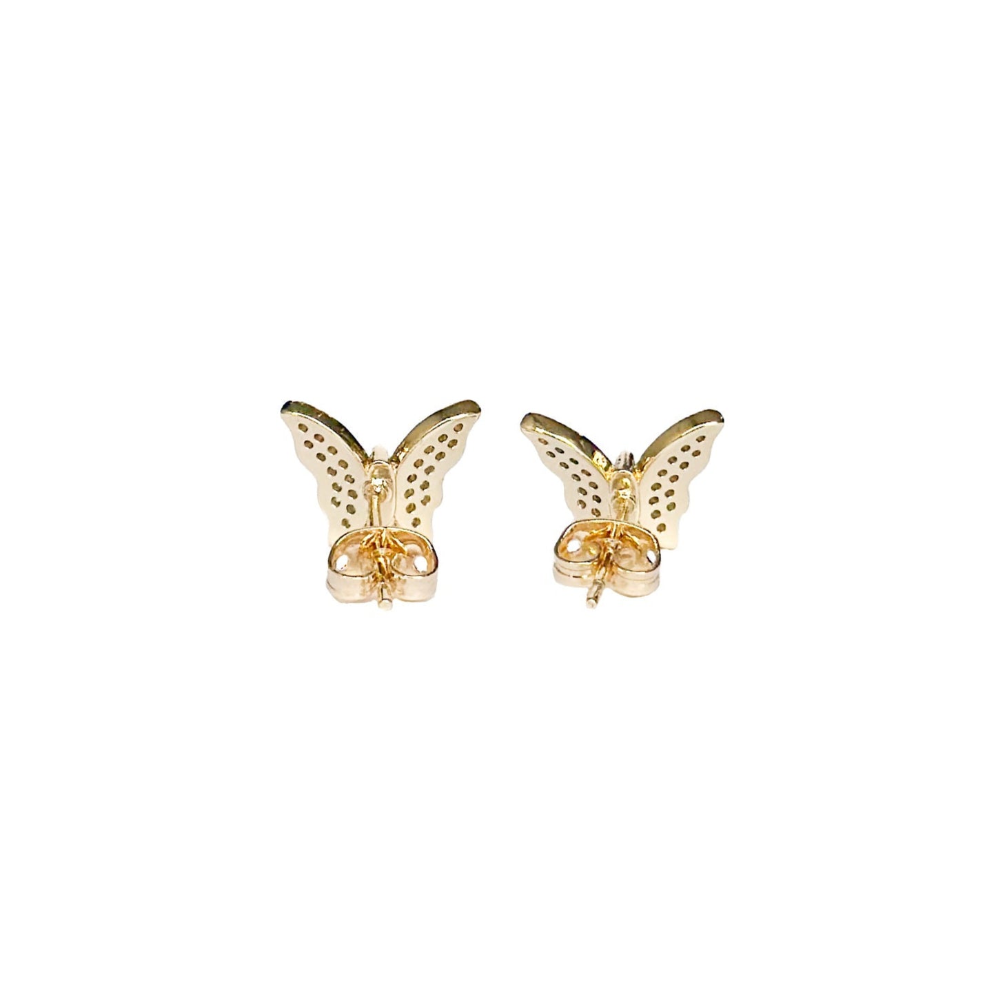ARETE ORO LAMINADO MARIPOSA CON PIEDRAS