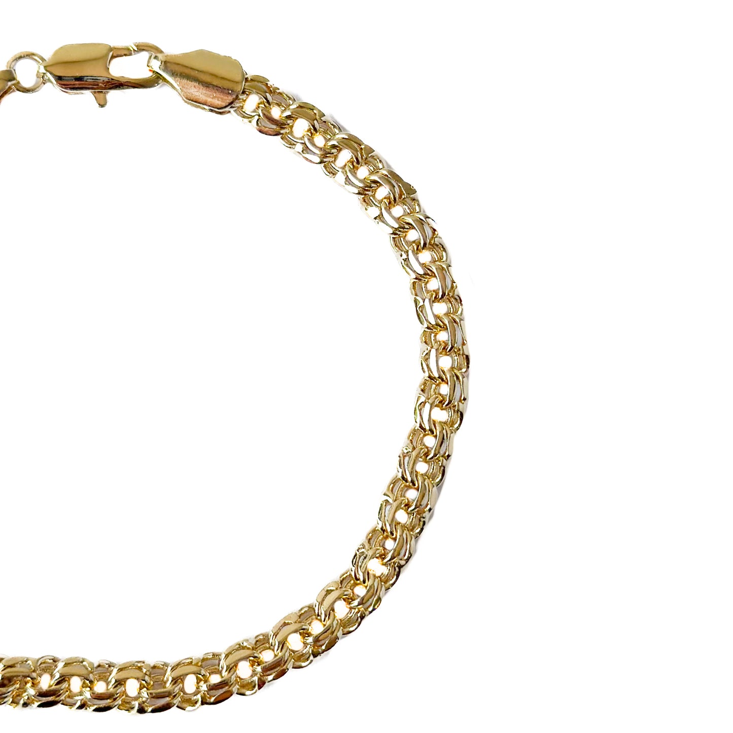 PULSO ORO LAMINADO TEJIDO CHINO 5MM x 18CM