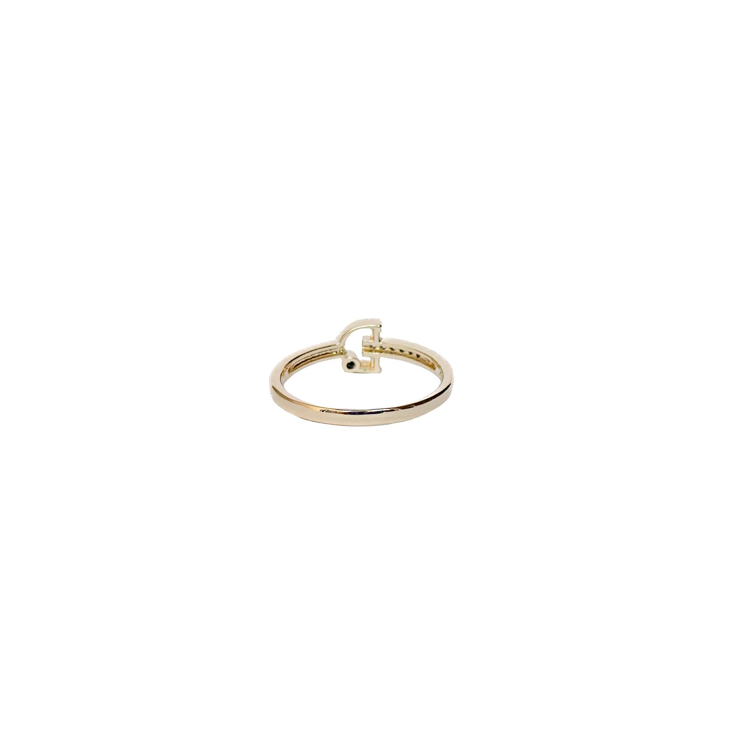 ANILLO ORO LAMINADO DISEÑO CON PIEDRAS BLANCAS