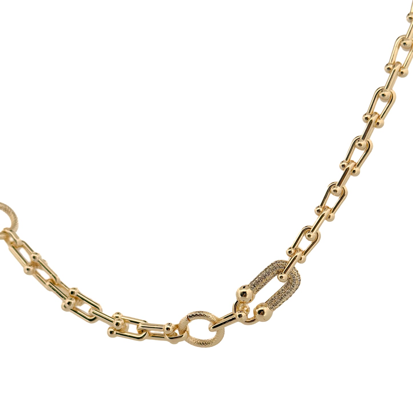 GARGANTILLA ORO LAMINADO ESLABONES TIPO HERRADURA