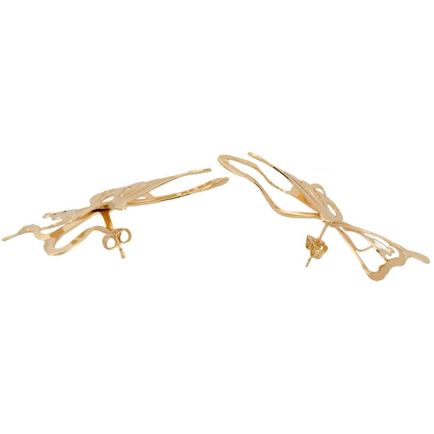 ARETE ORO LAMINADO MARIPOSAS GRANDES