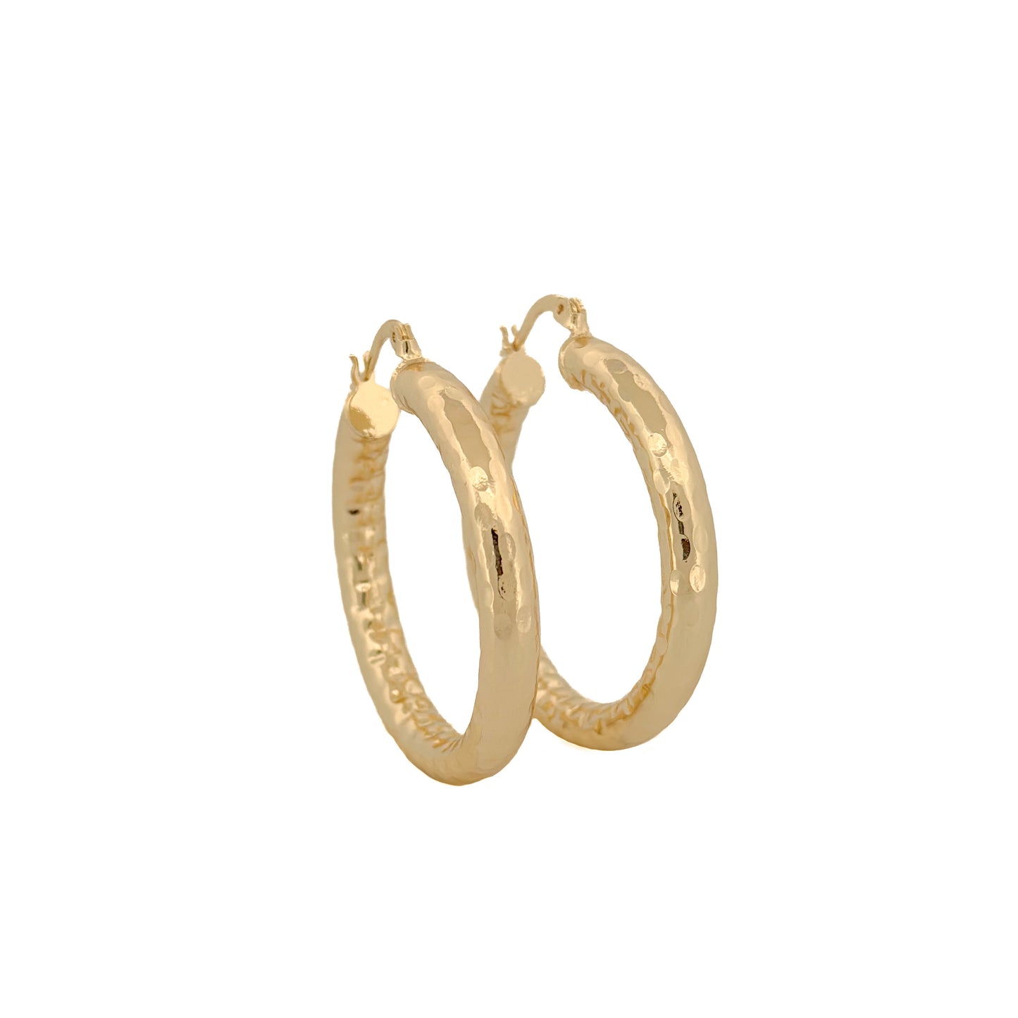 ARRACADA ORO LAMINADO INFLADA DIAMANTADA CON OVALOS