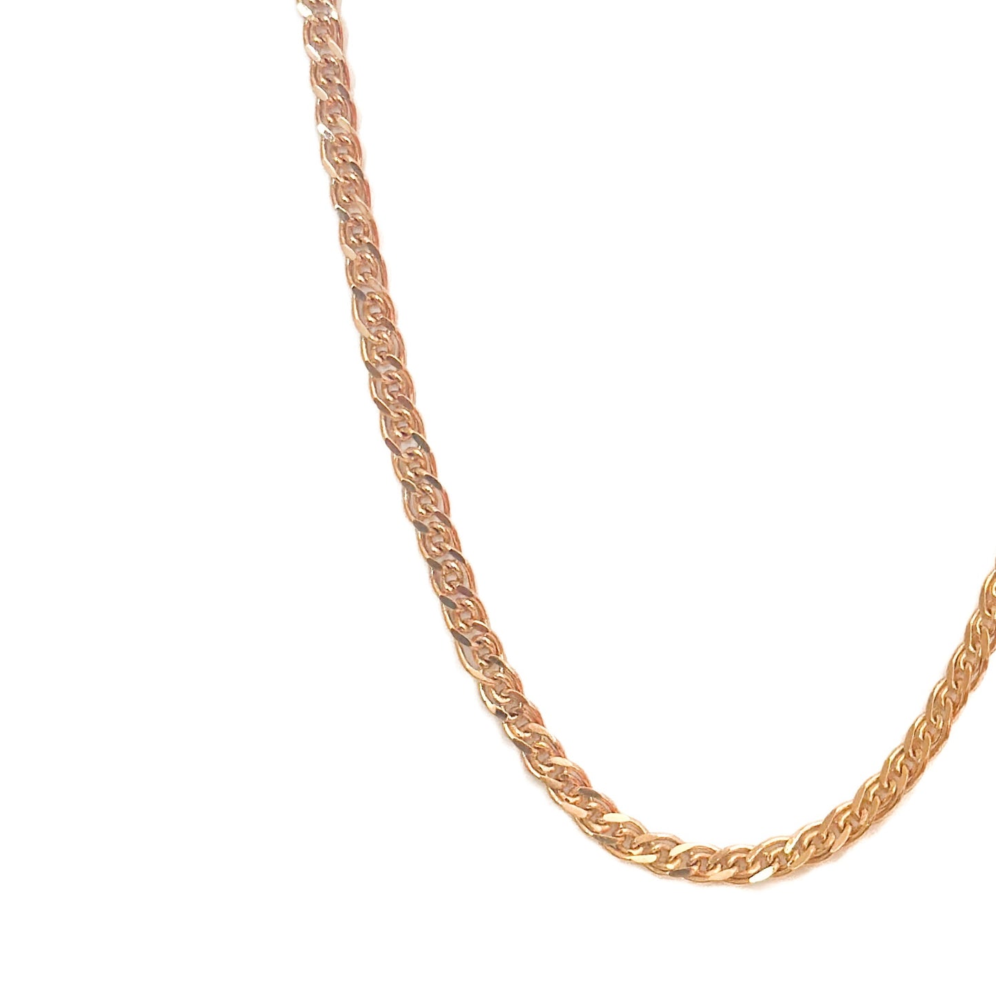 CADENA ORO LAMINADO 18K ESLABON DOBLE ENLAZADO 55CM X 4MM