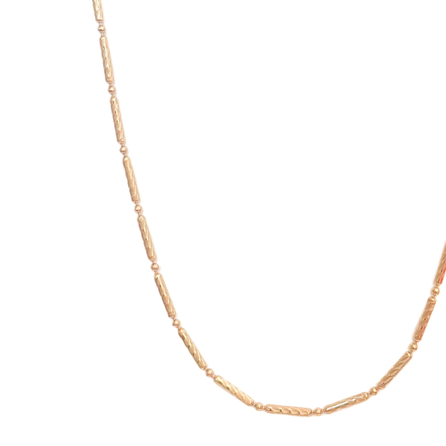 CADENA ORO LAMINADO 18K PUNTO Y COMA TALLADO 45CM X 2MM