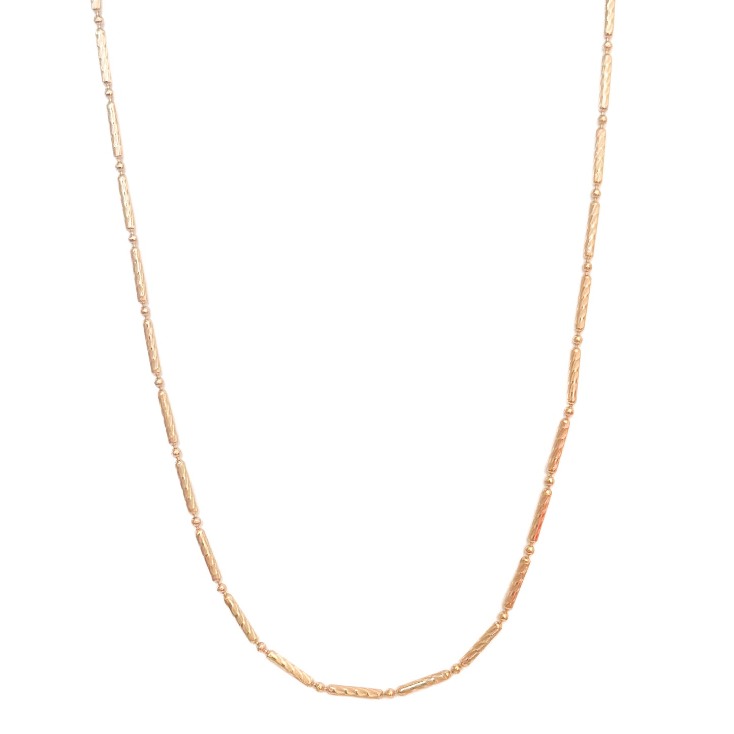 CADENA ORO LAMINADO 18K PUNTO Y COMA TALLADO 45CM X 2MM