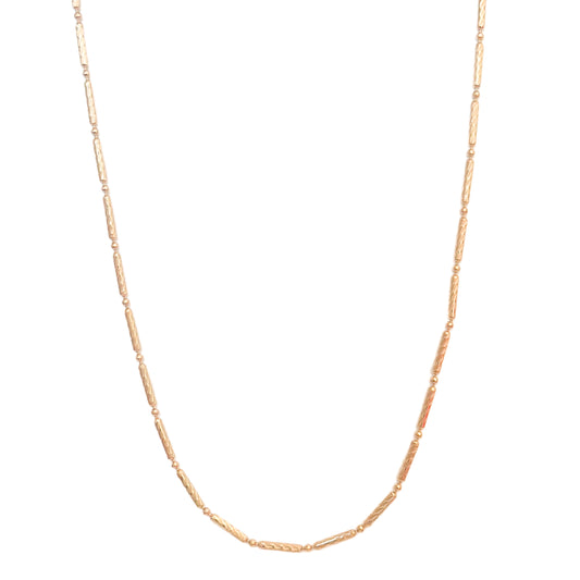 CADENA ORO LAMINADO 18K PUNTO Y COMA TALLADO 45CM X 2MM