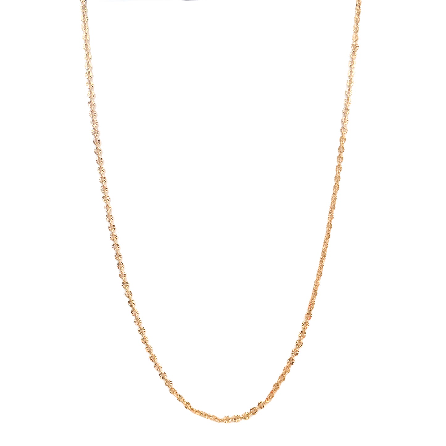 CADENA ORO LAMINADO 18K ESLABON OVALADO ENCONTRADO 45CM X 2MM