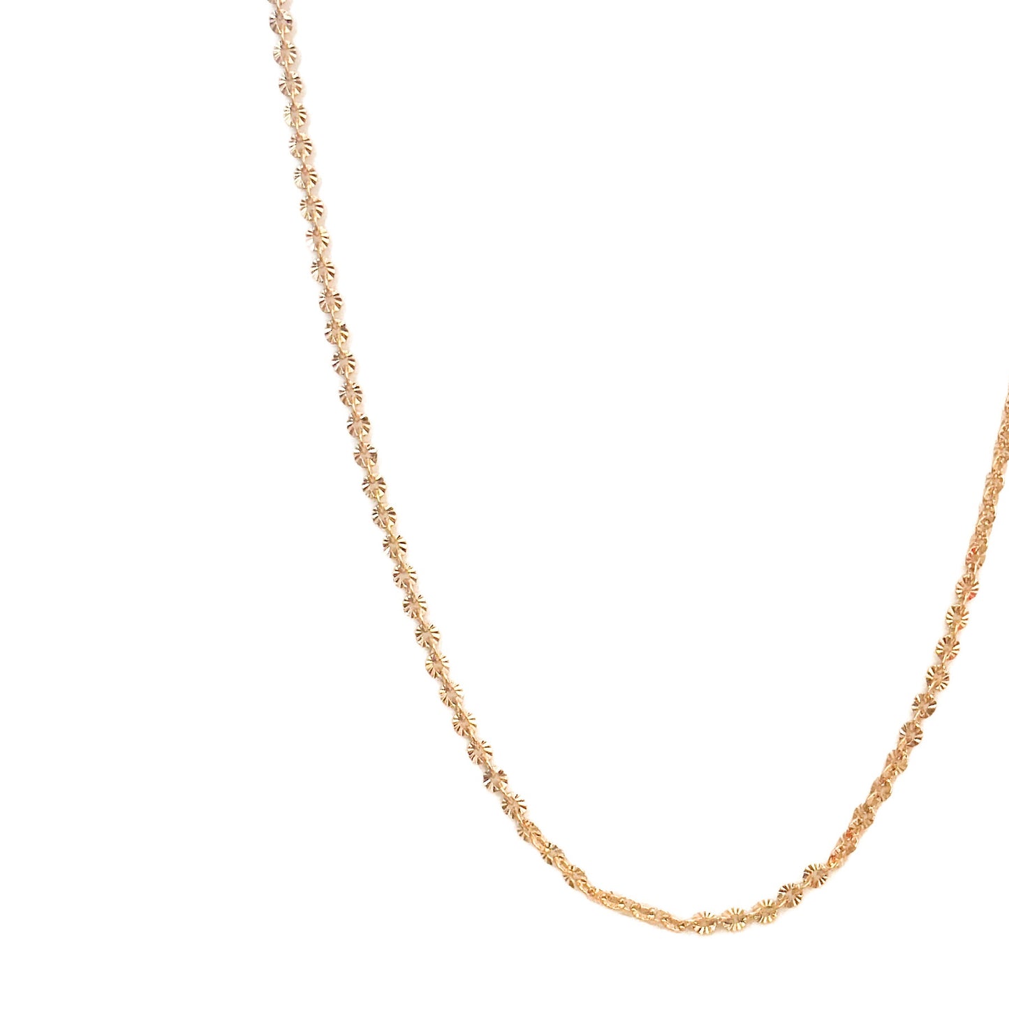 CADENA ORO LAMINADO 18K ESLABON OVALADO ENCONTRADO 45CM X 2MM