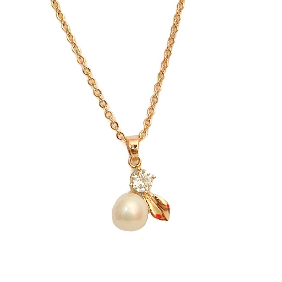GARGANTILLA ORO LAMINADO 18K CON PERLA