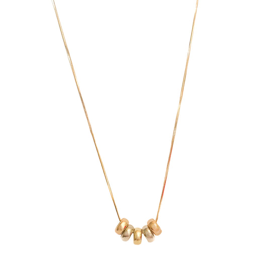 GARGANTILLA ORO LAMINADO 18K AROS FLORENTINO
