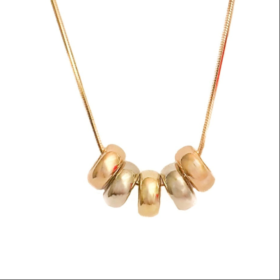 GARGANTILLA ORO LAMINADO 18K AROS FLORENTINO