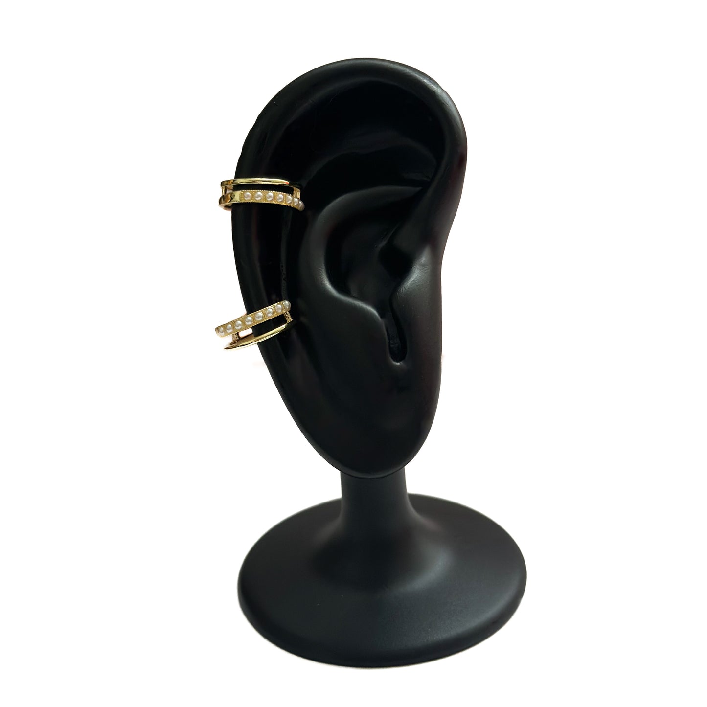 CLIP PARA OREJA ORO LAMINADO MINI PERLAS