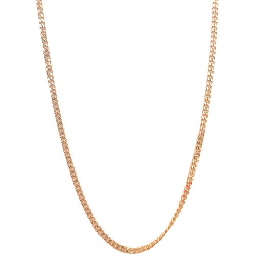 CADENA ORO LAMINADO 18K CUBANO 45CM X 3MM
