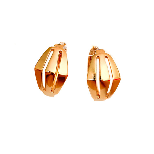 HUGGIE ORO LAMINADO 18K DOBLE LINEA