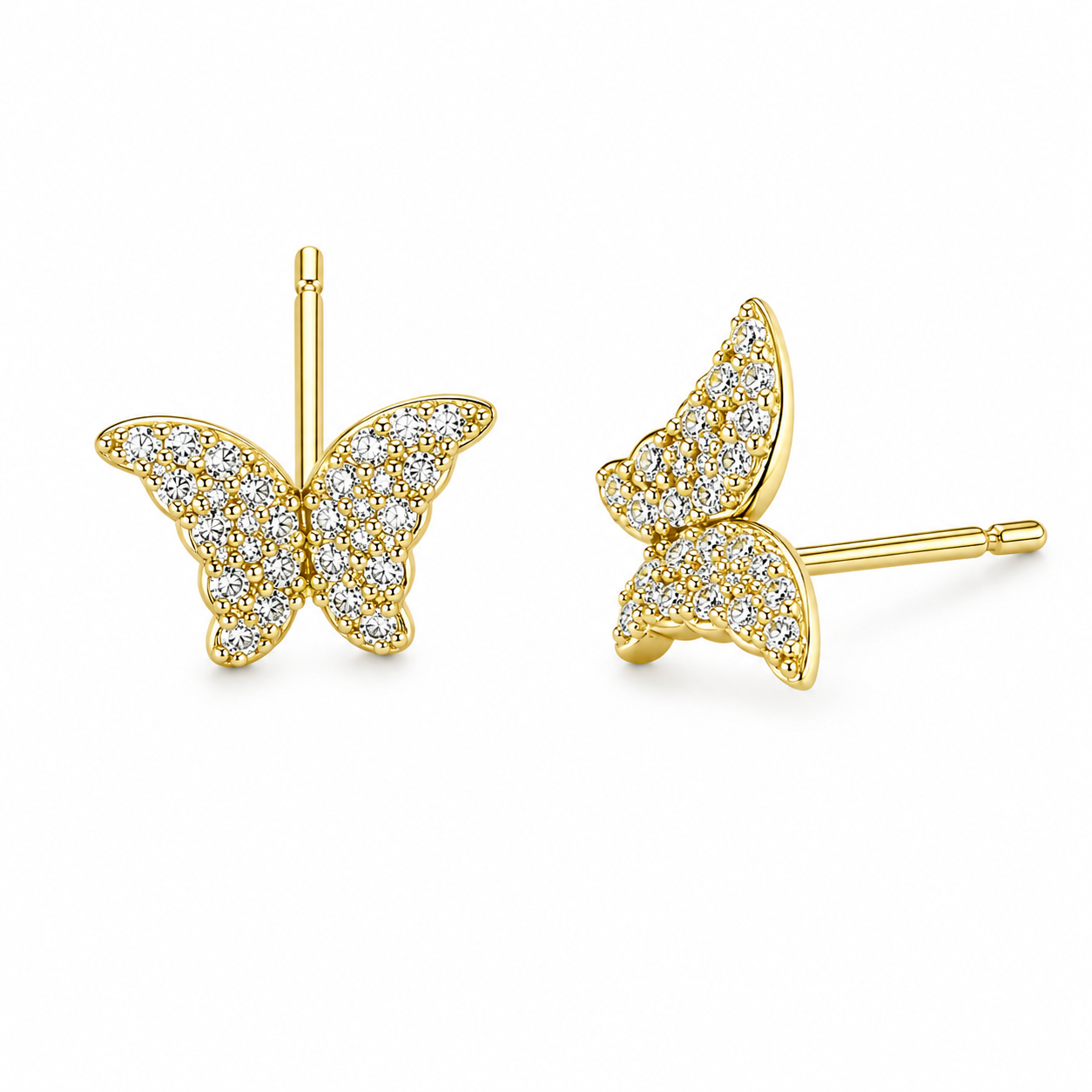 ARETE ORO LAMINADO ALAS DE MARIPOSA