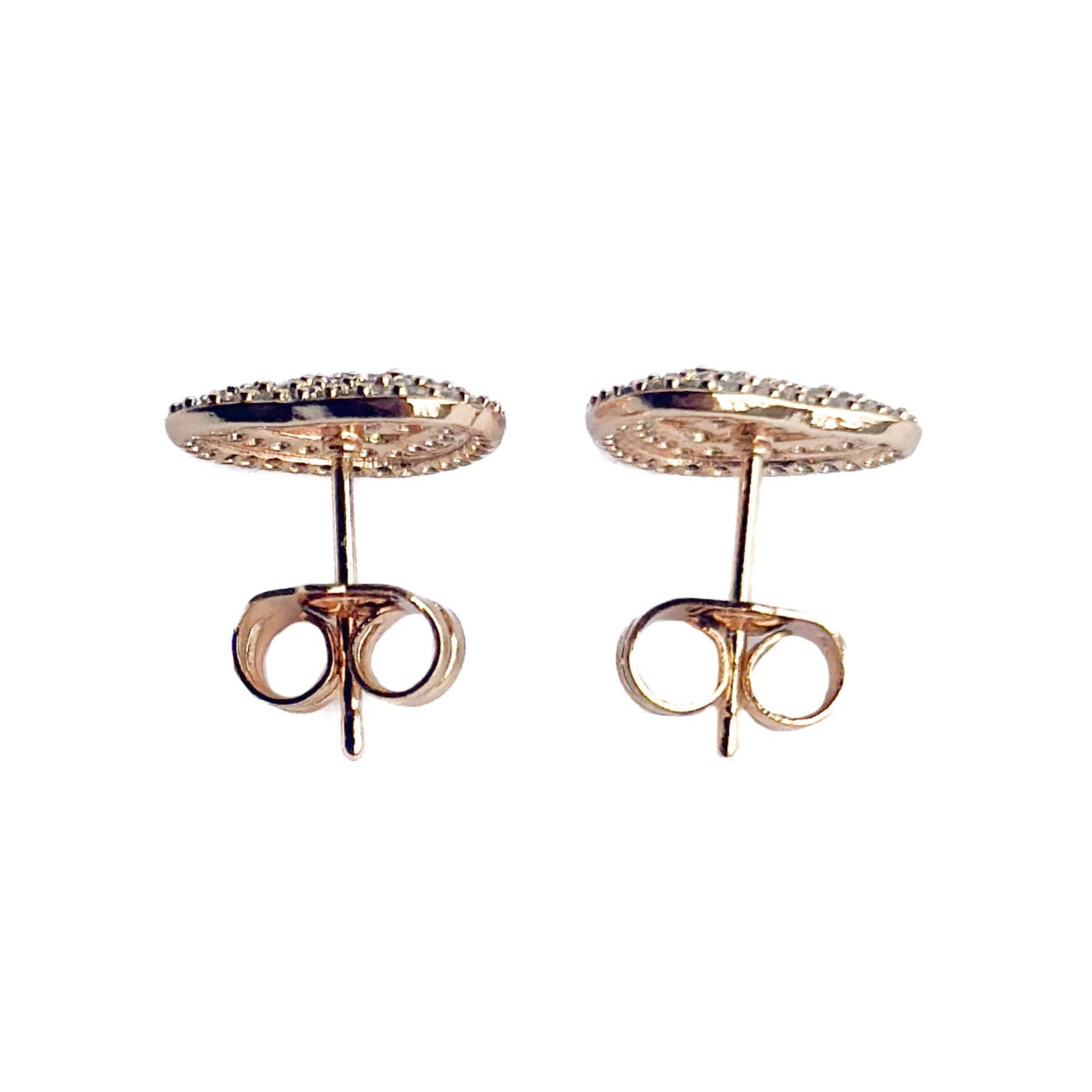 ARETE ORO LAMINADO 18K CORAZON CON PIEDRAS
