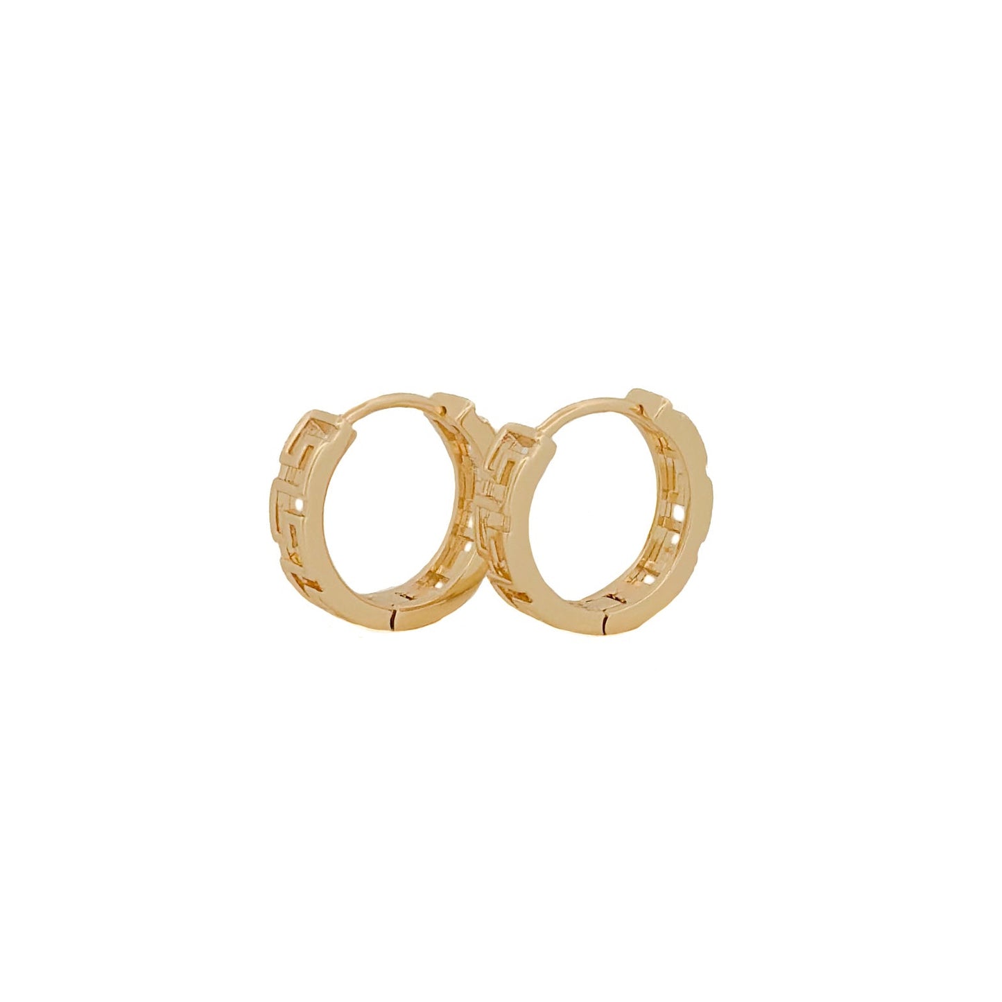 HUGGIE ORO LAMINADO CON GRECAS CHICO