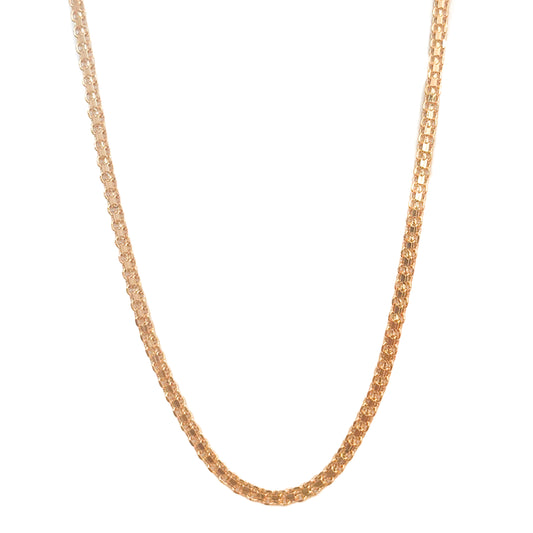 CADENA ORO LAMINADO 18K TEJIDO RED 45CM X 4MM