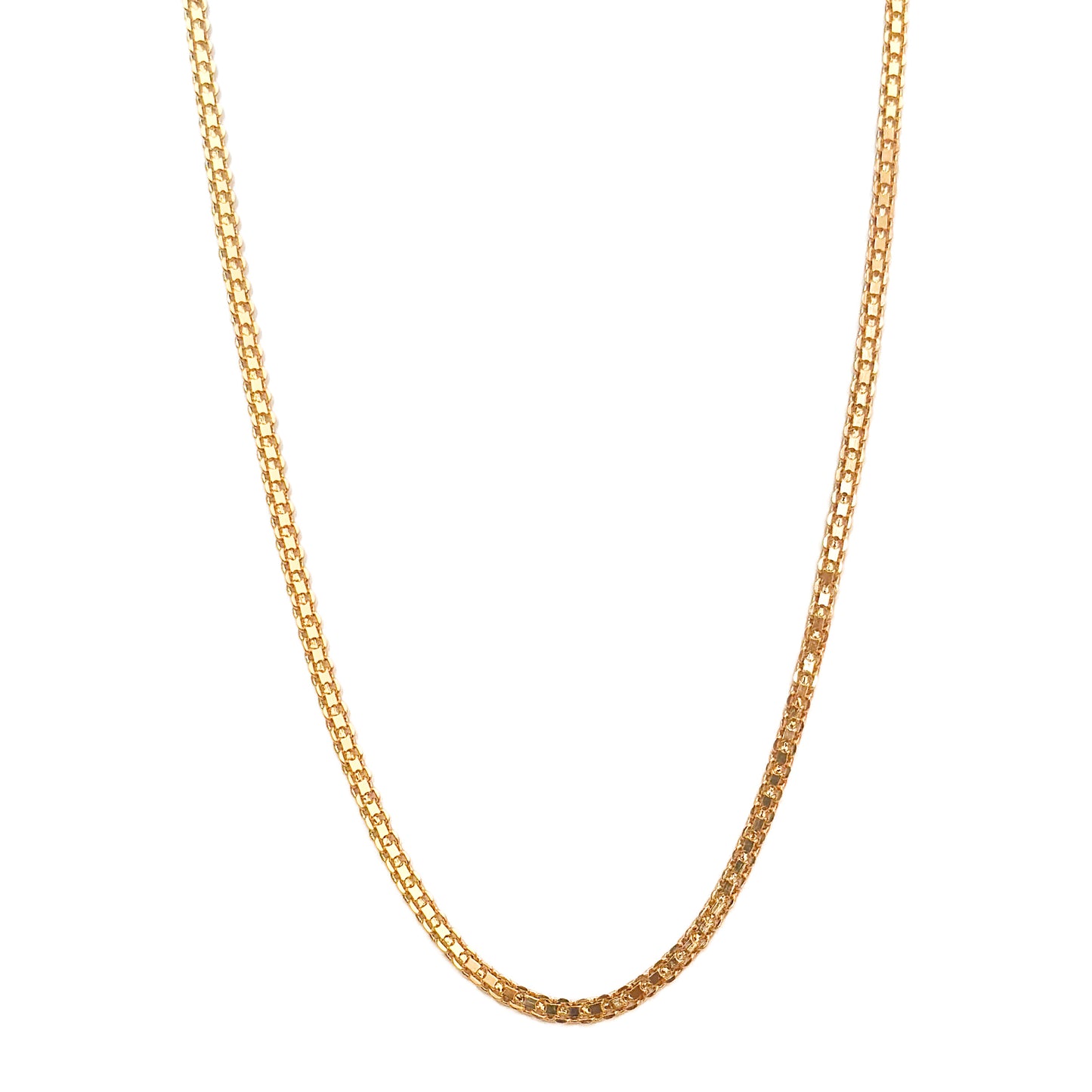 CADENA ORO LAMINADO 18K TEJIDO RED 45CM X 3MM